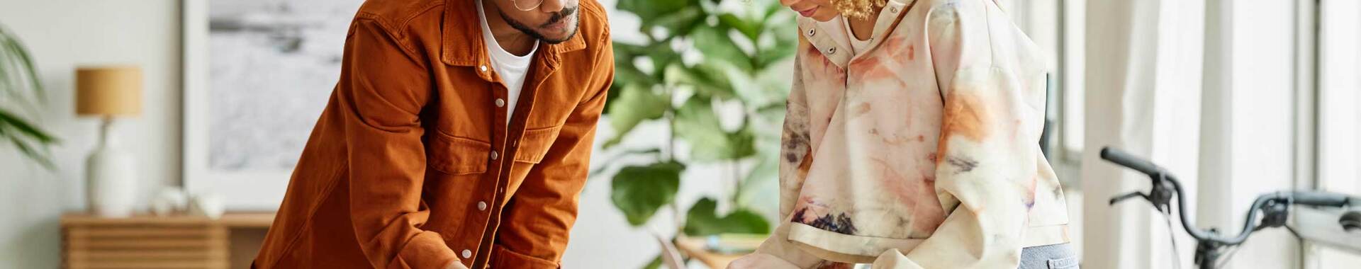 Two entrepreneurs packaging products